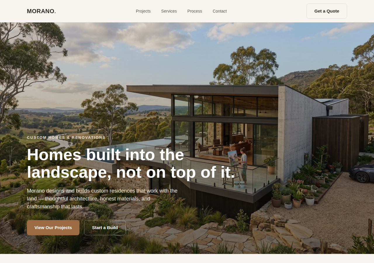 Morano Builder website preview
